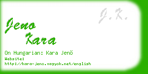 jeno kara business card